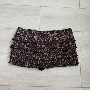 Lioness Black and Brown Ruffle Skorts